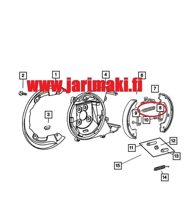 Käsijarrukengän palautinjousi Mopar 1990-2021