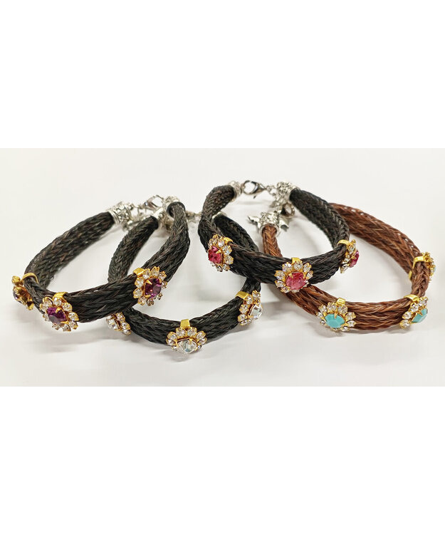 Käsikoru - Hevosen jouhesta Bling-kukilla