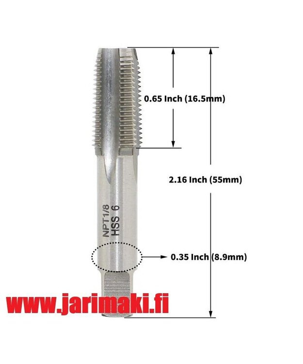 Kierretappi 1/8"-27 NPT