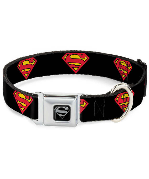 Koiran kaulapanta Superman (musta)