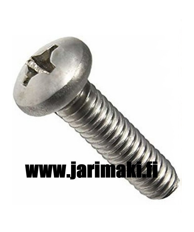 Koneruuvi 10-24X1" ruostumaton teräs