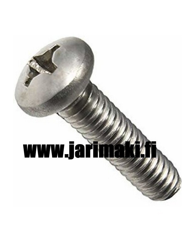 Koneruuvi 8-32X1/2" ruostumaton teräs