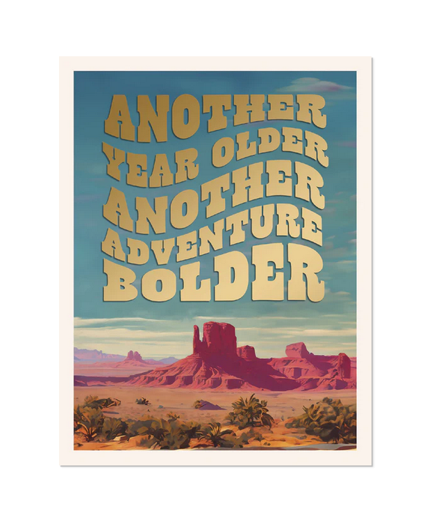 Kortti Birthday - Another Year Older Another Adventure Bolder