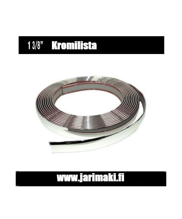 Kromilista taipuisa 1 3/8" metritavara