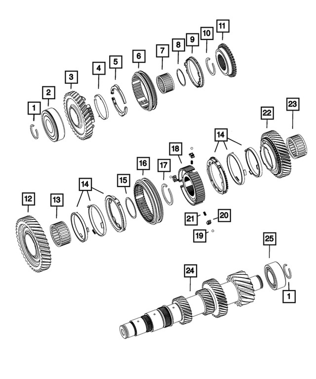 Kuula vaihteiston  Mopar BG6 6SP 2007-2021