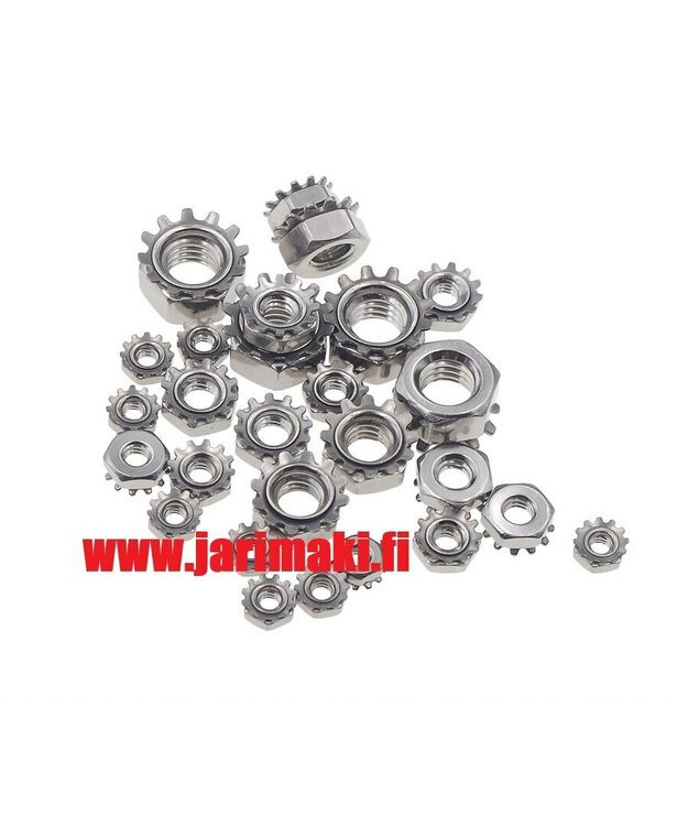 Kuusiolukkomutteri Keps/K-Lock 4-40 sinkitty teräs