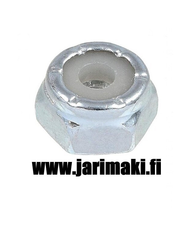 Kuusiomutteri nyloc 6-32 sinkitty teräs