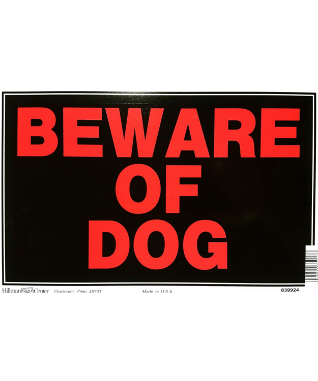 Kyltti Be Ware of Dog (muovikyltti)  