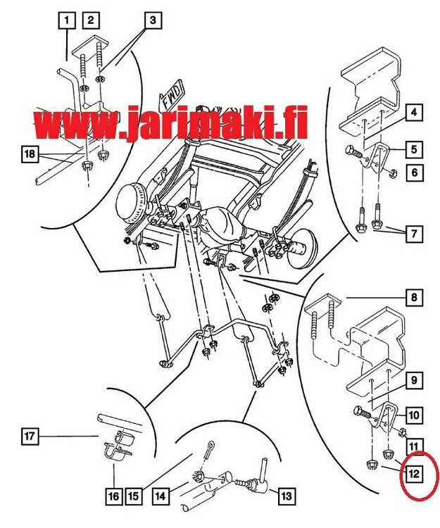 Laippamutteri yleismalli M12X1.75mm Mopar 2005-2010