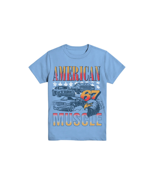 Lasten t-paoya American Muscle, vaalean sininen