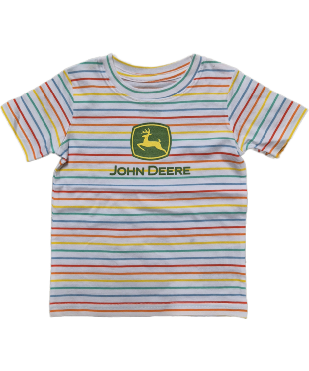 Lasten t-paita John Deere raidallinen