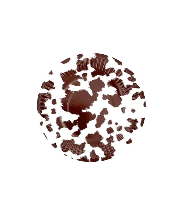 Lehmä kuvioinen -leivoslautanen, ruskea (8 kpl)