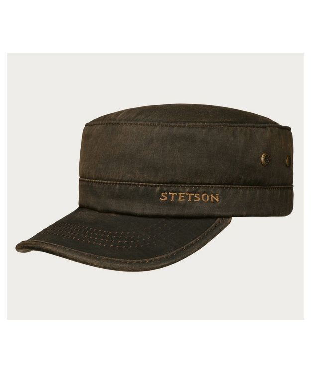 Lippalakki Stetson Army Cap Ruskea