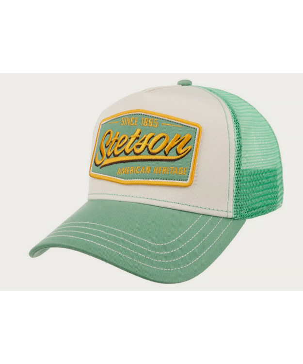 Lippalakki Stetson Trucker Cap Vintage Vaalean Vihreä
