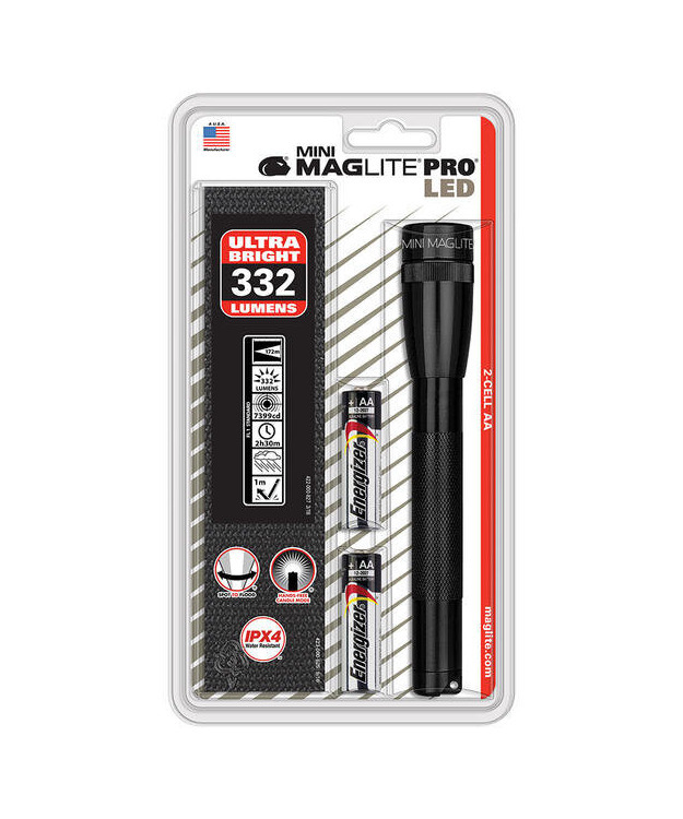 MagLite PRO LED Mini 2AA musta + vyökotelo