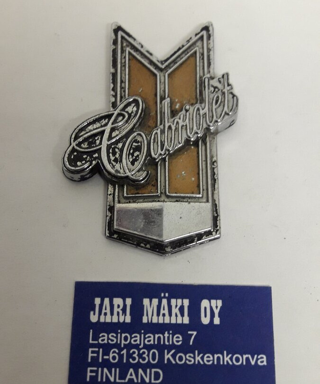 Merkki Chevrolet "Cabriolet" metallia