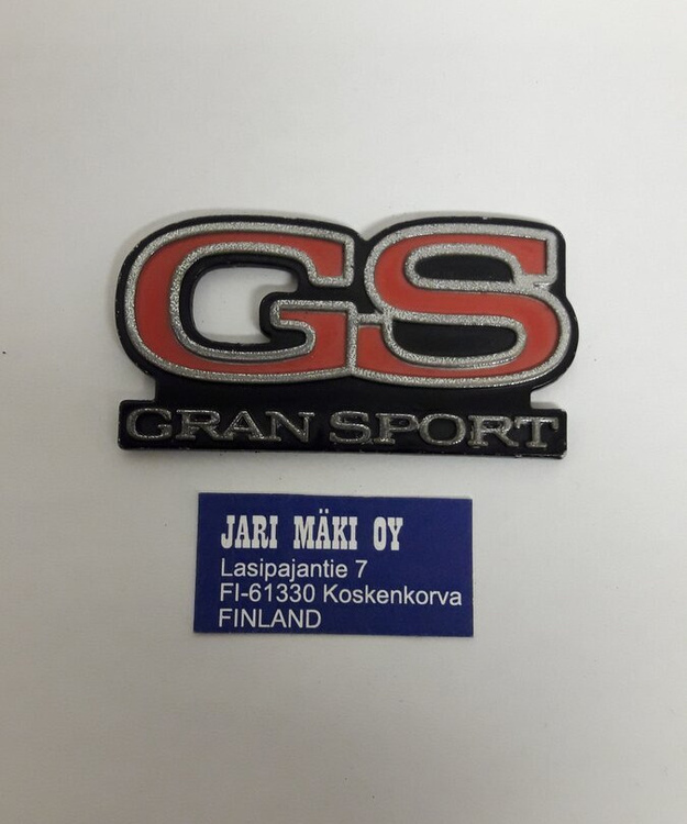 Merkki muovia "GS Gran Sport" Buick 1988-1996