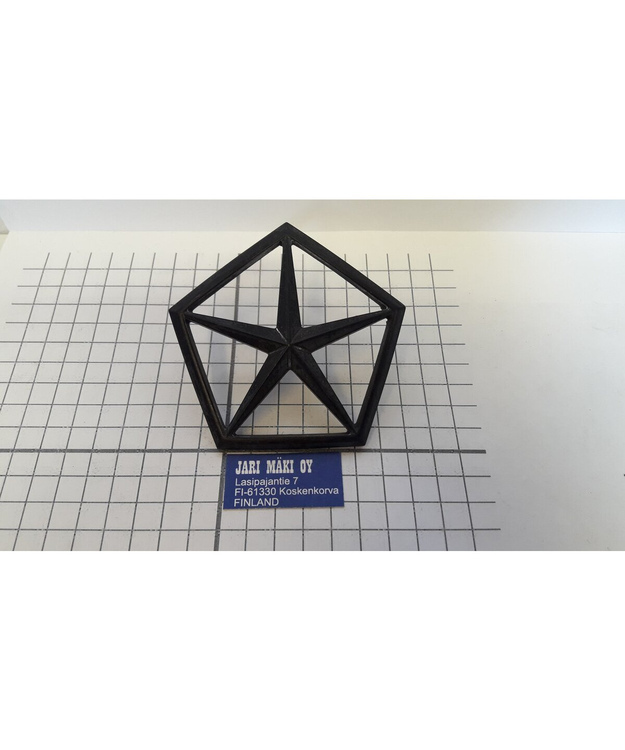 Merkki "Pentastar" musta muovia korkeus 80mm