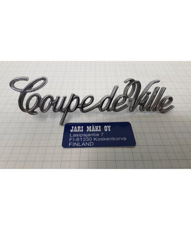 Merkki metalli "Coupe De Ville" 4-1/4"