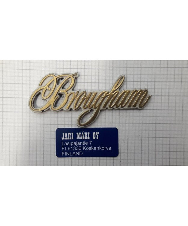 Merkki metallia "Brougham" kulta