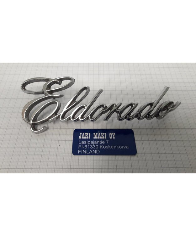 Merkki metallia "Eldorado" 4-1/2" Cadillac 1979-1980