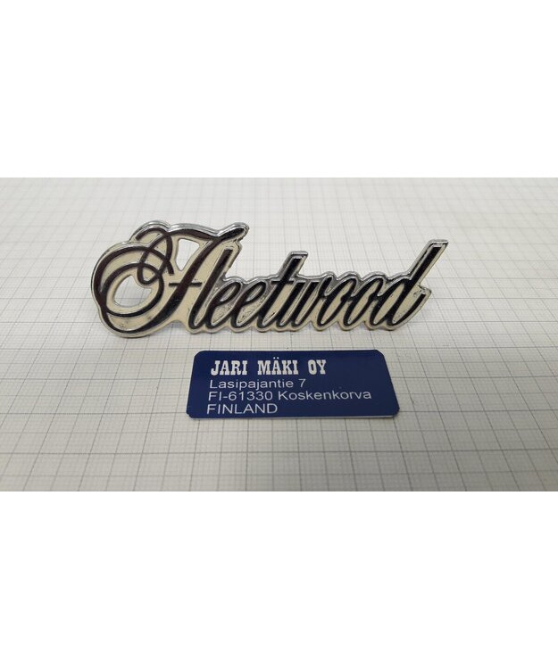Merkki metallia "Fleetwood" 3-1/4"