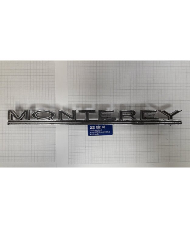 Merkki metallia 10-7/8" Mercury Monterey 1969