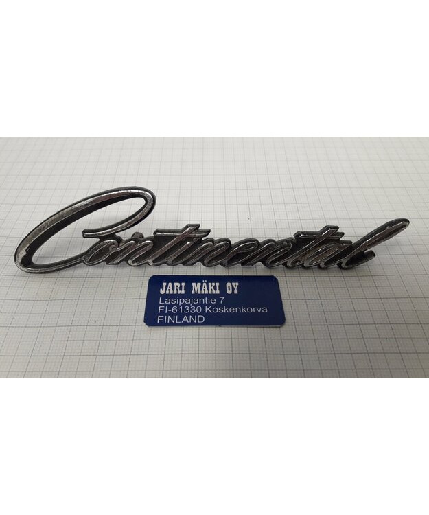Merkki metallia 5-1/2" Lincoln Continental 1977-1979 (ajovalo luukkuun)