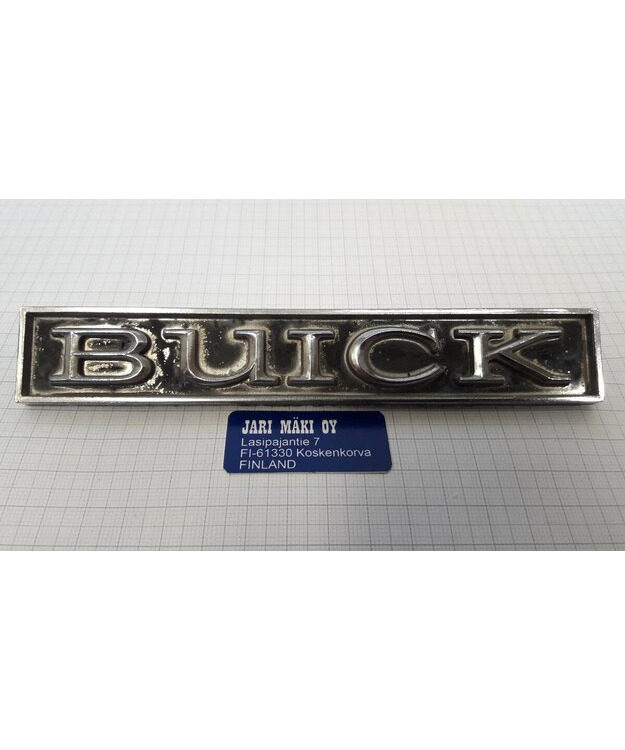 Merkki metallia 6-1/4" Buick 1974-1976