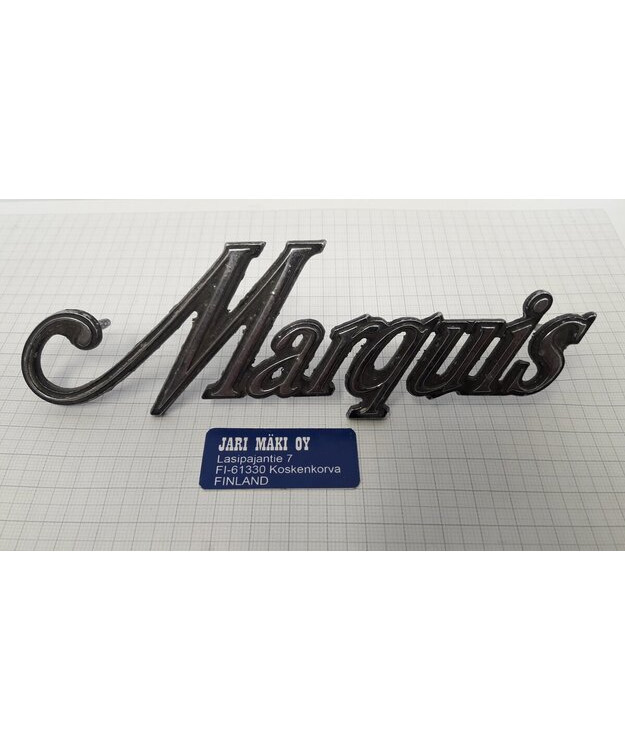 Merkki metallia 6-3/8" Mercury Marquis 1973-1978