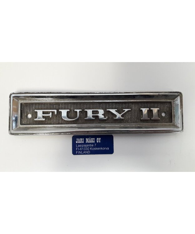 Merkki metallia 6-7/8" Plymouth Fury II 1968