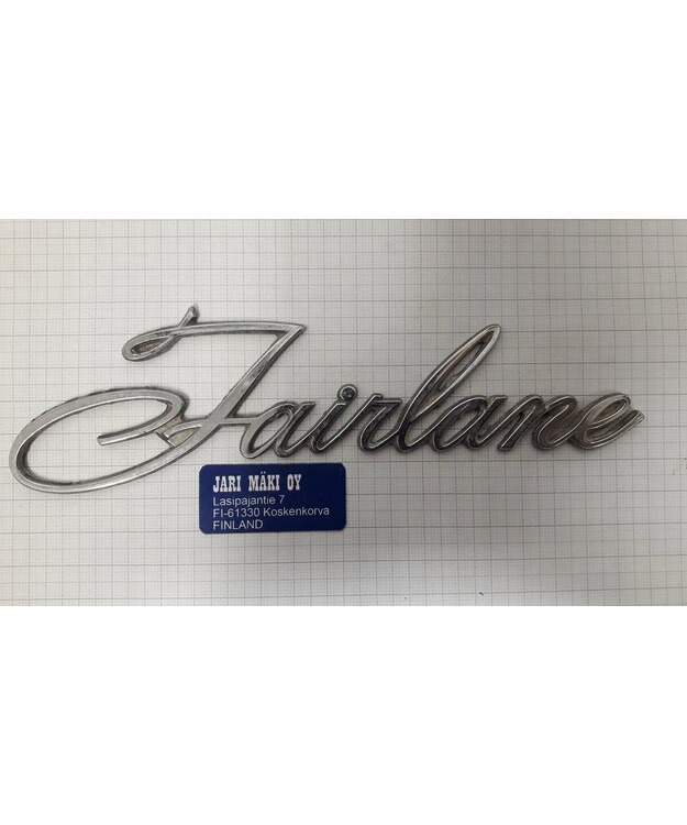 Merkki metallia 7-3/8" Ford Fairlane 1968