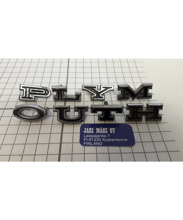 Merkki metallia Plymouth A/B/C body 1964-1971