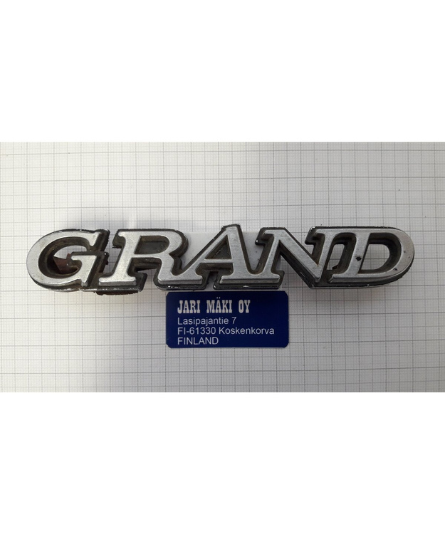 Merkki muovia "GRAND" Pontiac