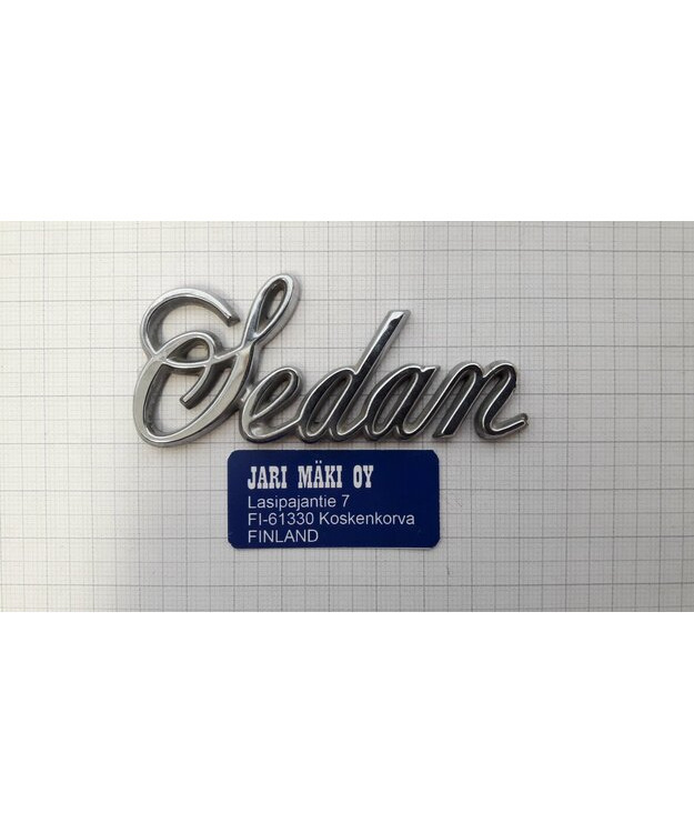 Merkki muovia "Sedan" 3-1/8"