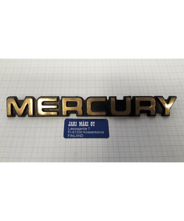 Merkki muovia (kulta) 6-11/16" Mercury