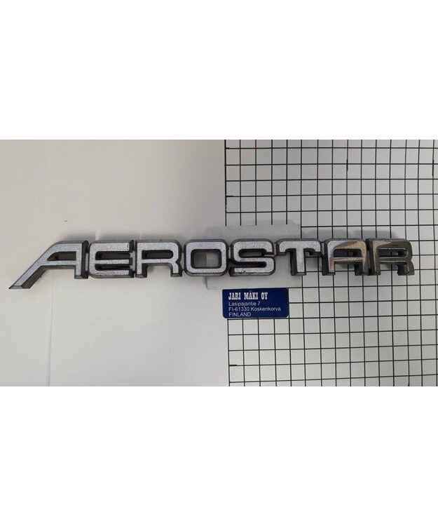 Merkki muovia 9-3/4" Ford Aerostar 1988-1992 kromi