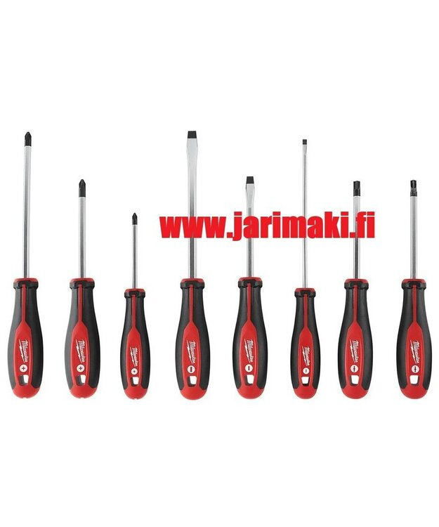 Milwaukee tuumakokoinen magneettinen ruuvimeisselisarja 8-osainen