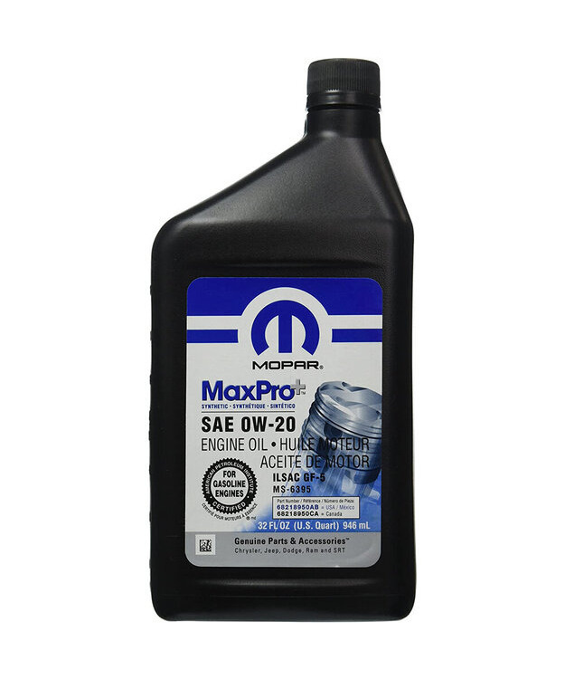 Moottoriöljy 0W20 Mopar MaxPro Quart (964ml)