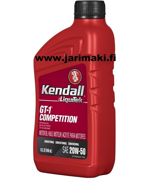 Moottoriöljy Kendall GT-1 Competition 20W50 1 quart (946ml)