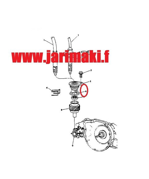 Nopeusmittarin pyörittäjän o-rengas Mopar 