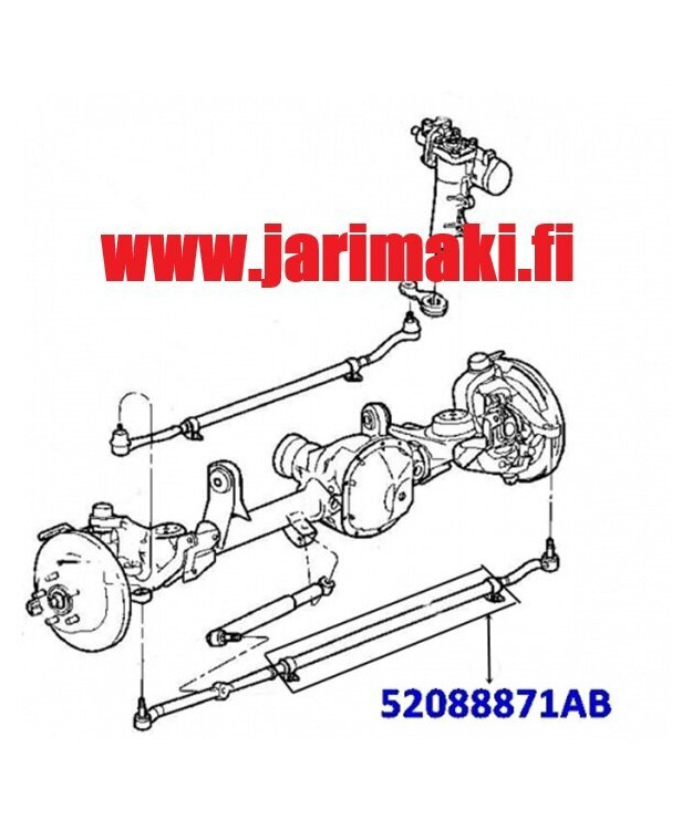 Ohjaustanko/säätöholkki Jeep Grand Cherokee WJ/WG 1994-2004