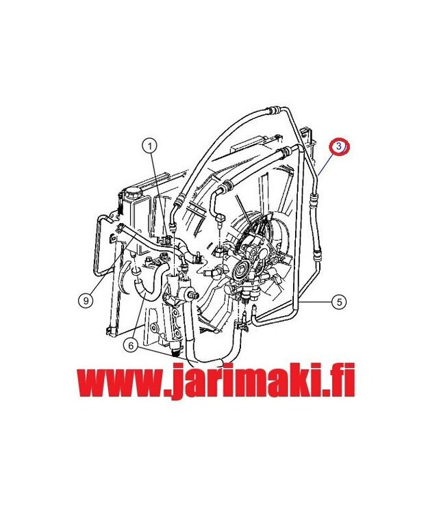 Ohjaustehostimen paineputki Jeep Grand Cherokee 2.7CRD 2002-2004