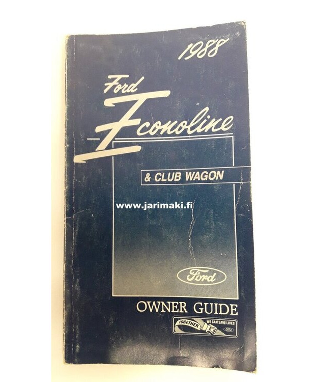 Omistajan käsikirja käytetty Englanniksi Ford Econoline 1988