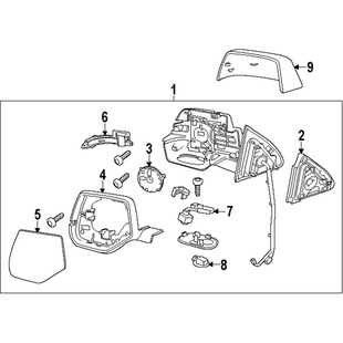 Ovipeilin lasi käytetty vasen Cadillac Escalade 2015-2017