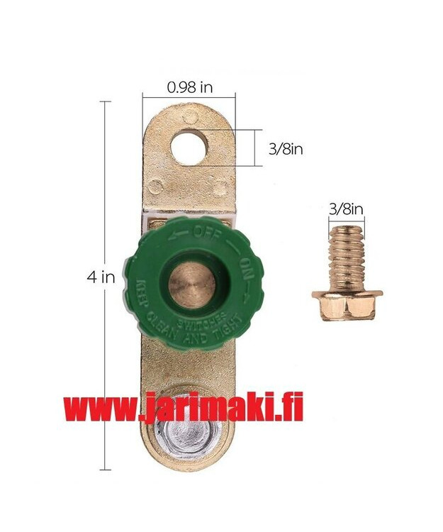 Päävirtakytkin sivunapa-akkuun 