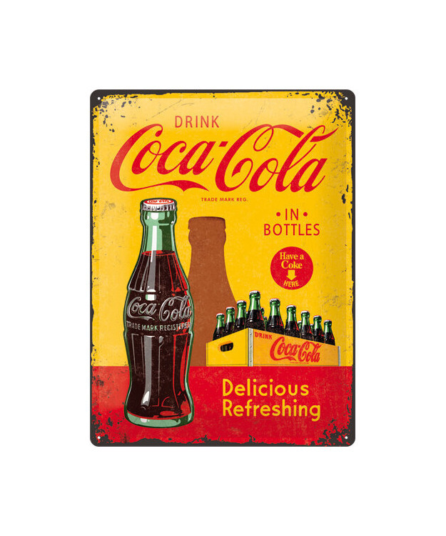 Peltikyltti Coca Cola in bottles