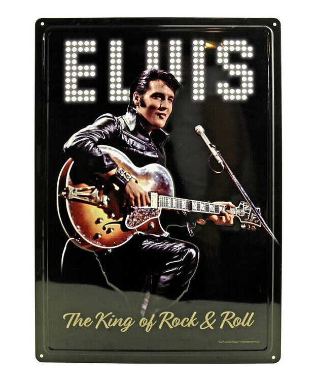 Peltikyltti Elvis The King Of Rock & Roll