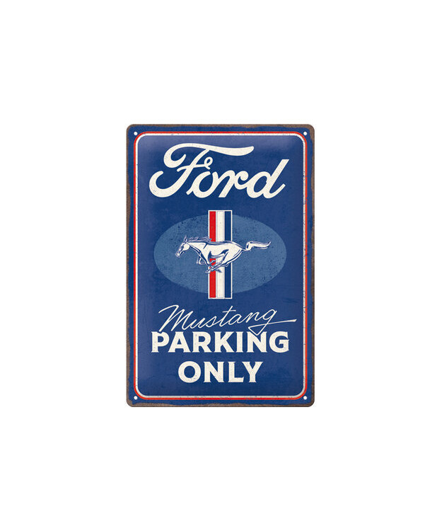 Peltikyltti Ford Mustang parking only