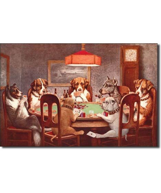 Peltikyltti Poker Dogs